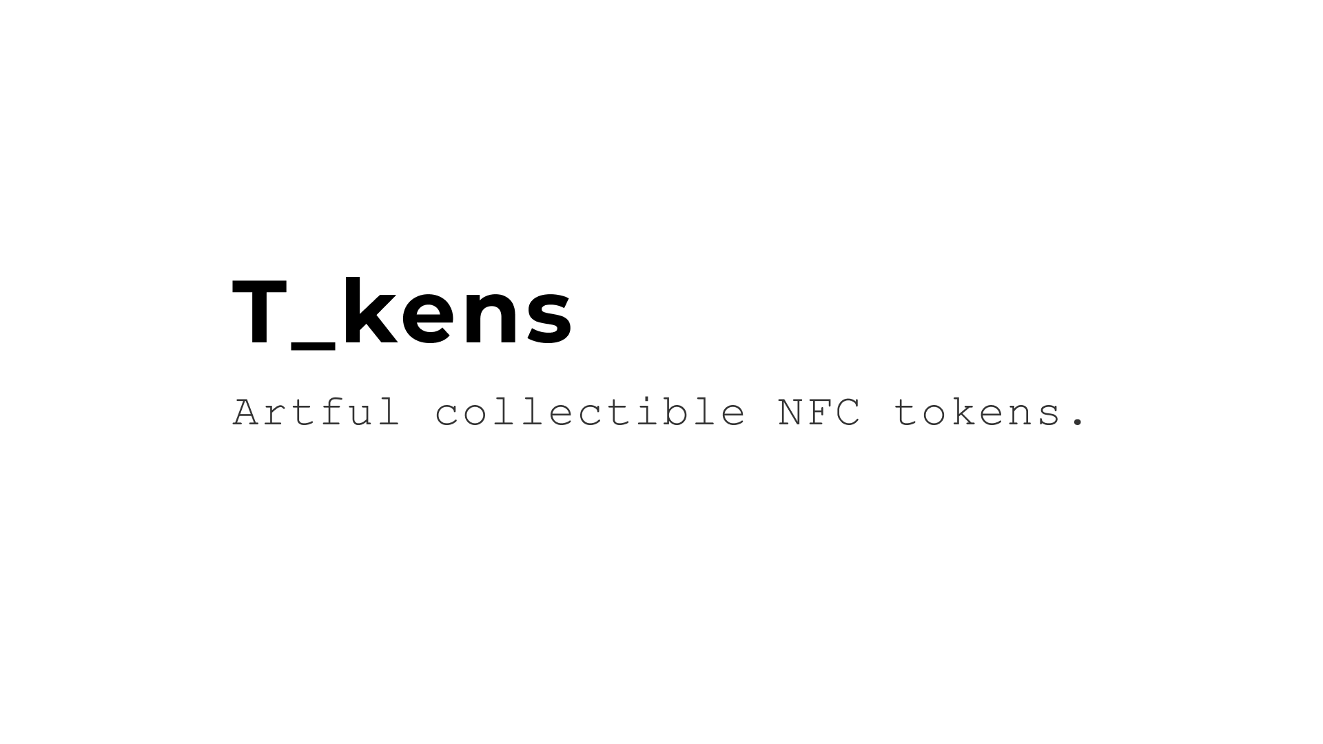 T_kens - Collectable NFC Tokens